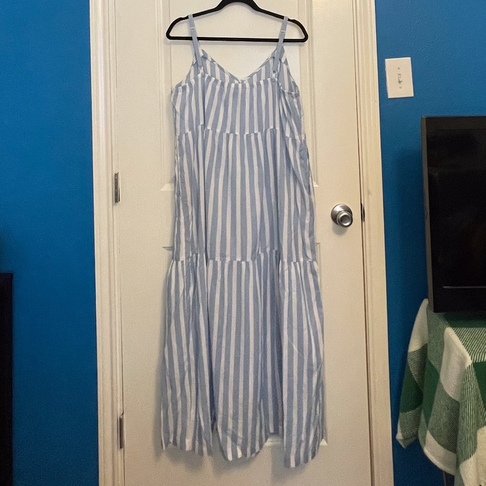 Old Navy Striped Maxi Cami Swing Dress - Picture 2 of 7